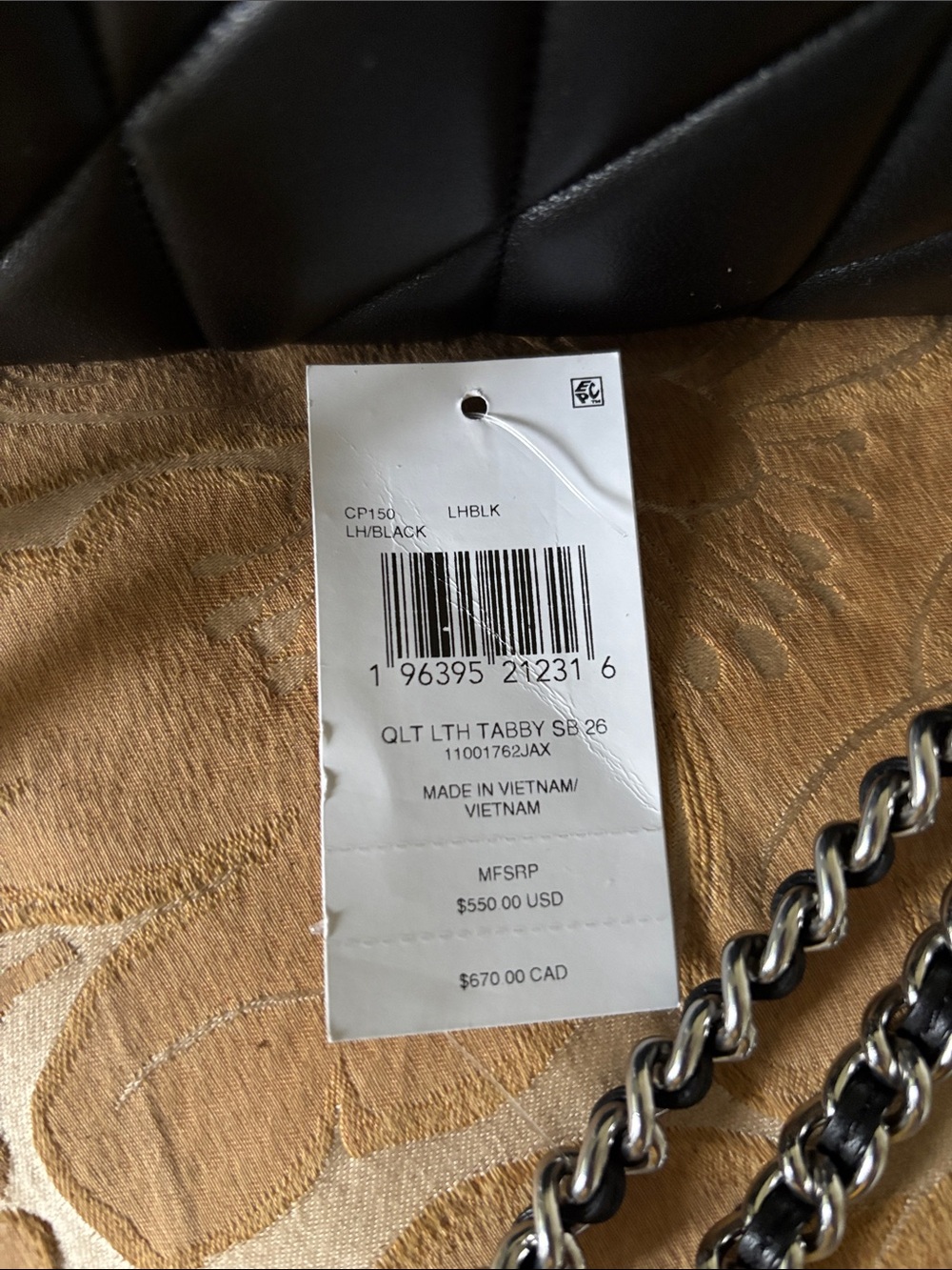 Coach Black Tabby 26 Shoulder Bag with silver hardware - Picture 6 of 7